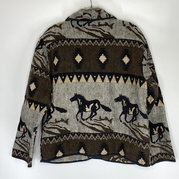Natural Impressions Western Horse Tapestry Jacket Size Large - Picture 2 of 5